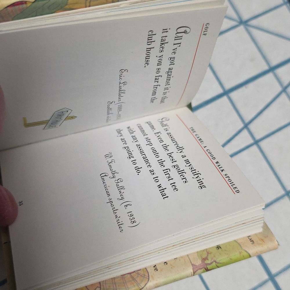 3/$28 Golf: Great Thoughts on the Grand Game by David Borgenicht, Mini Book - Picture 7 of 8